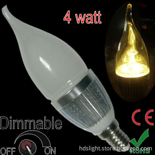 Thin Fins 4w warm white candle light e14